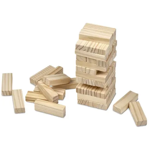 Altitude Tumble Wooden Block Tower Game Display